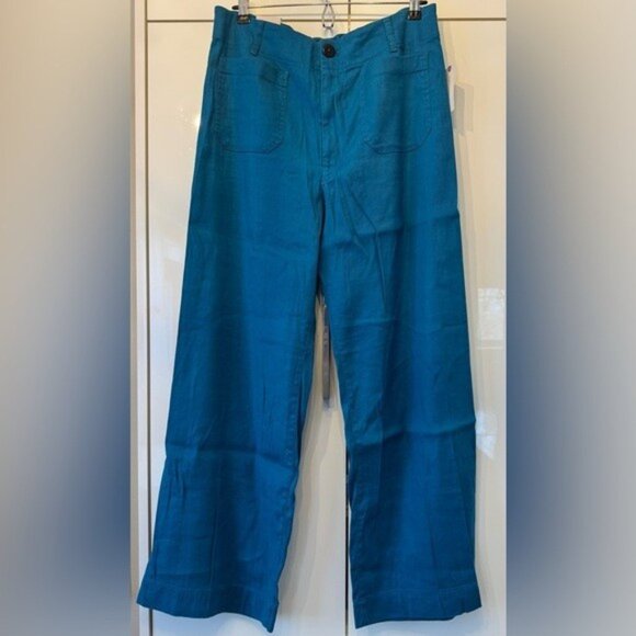 NWT Size 32 Tall -The Colette Linen blend Full Length Wide Leg Pants (US$ 148) - Picture 9 of 15